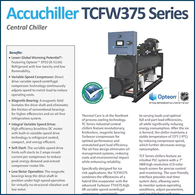 TCFW375 with centrifugal compressor